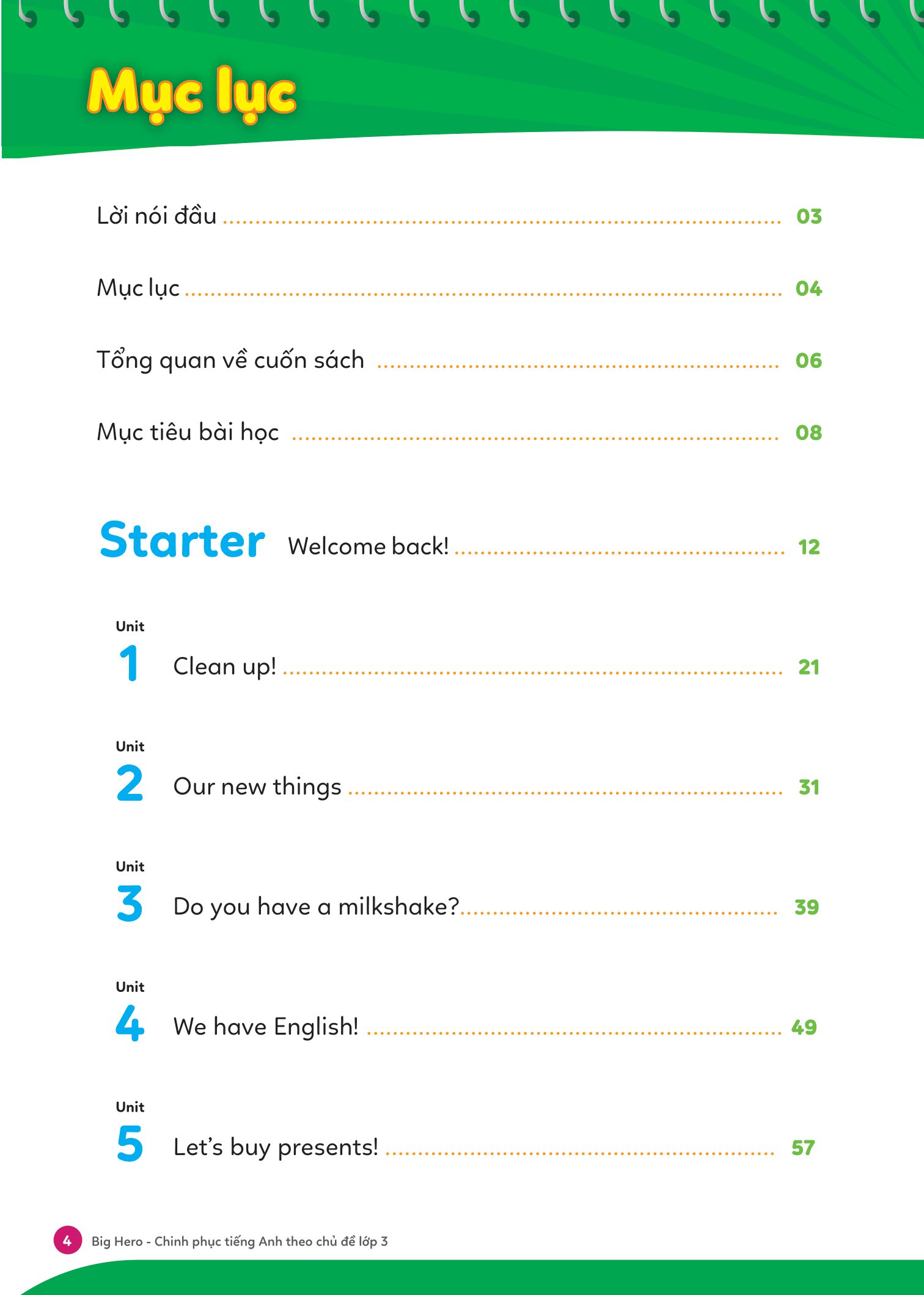 big hero chinh phục tiếng anh theo chủ đề lớp 3