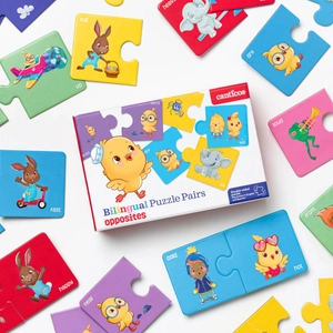 bilingual puzzle pairs: opposites