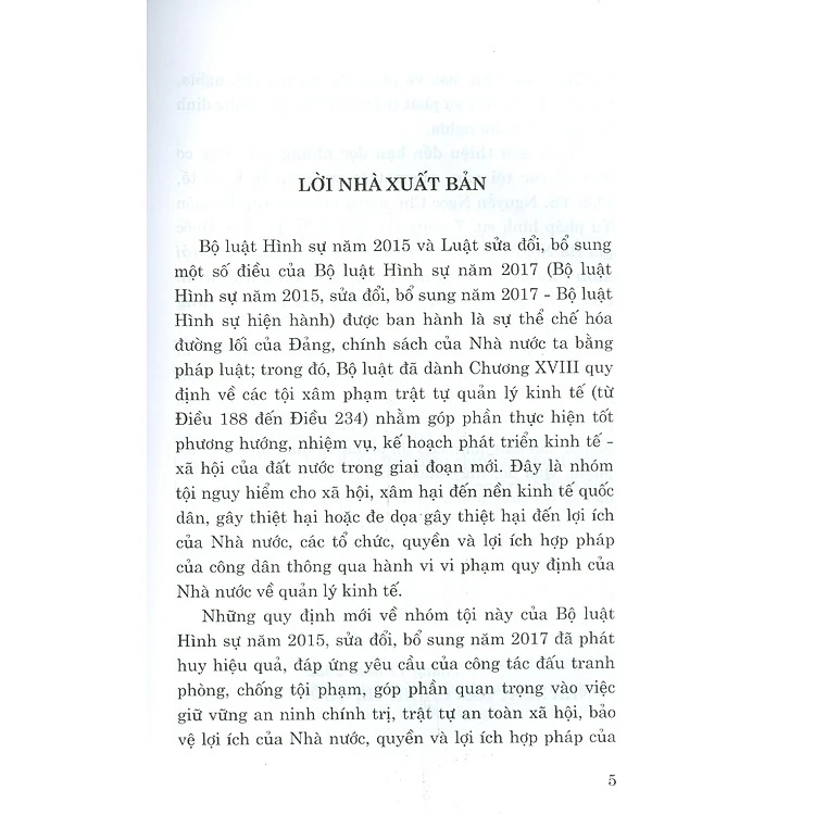 bình luận các tội xâm phạm trật tự quản lý kinh tế (theo quy định của bộ luật hình sự năm 2015, sửa đổi, bổ sung năm 2017)