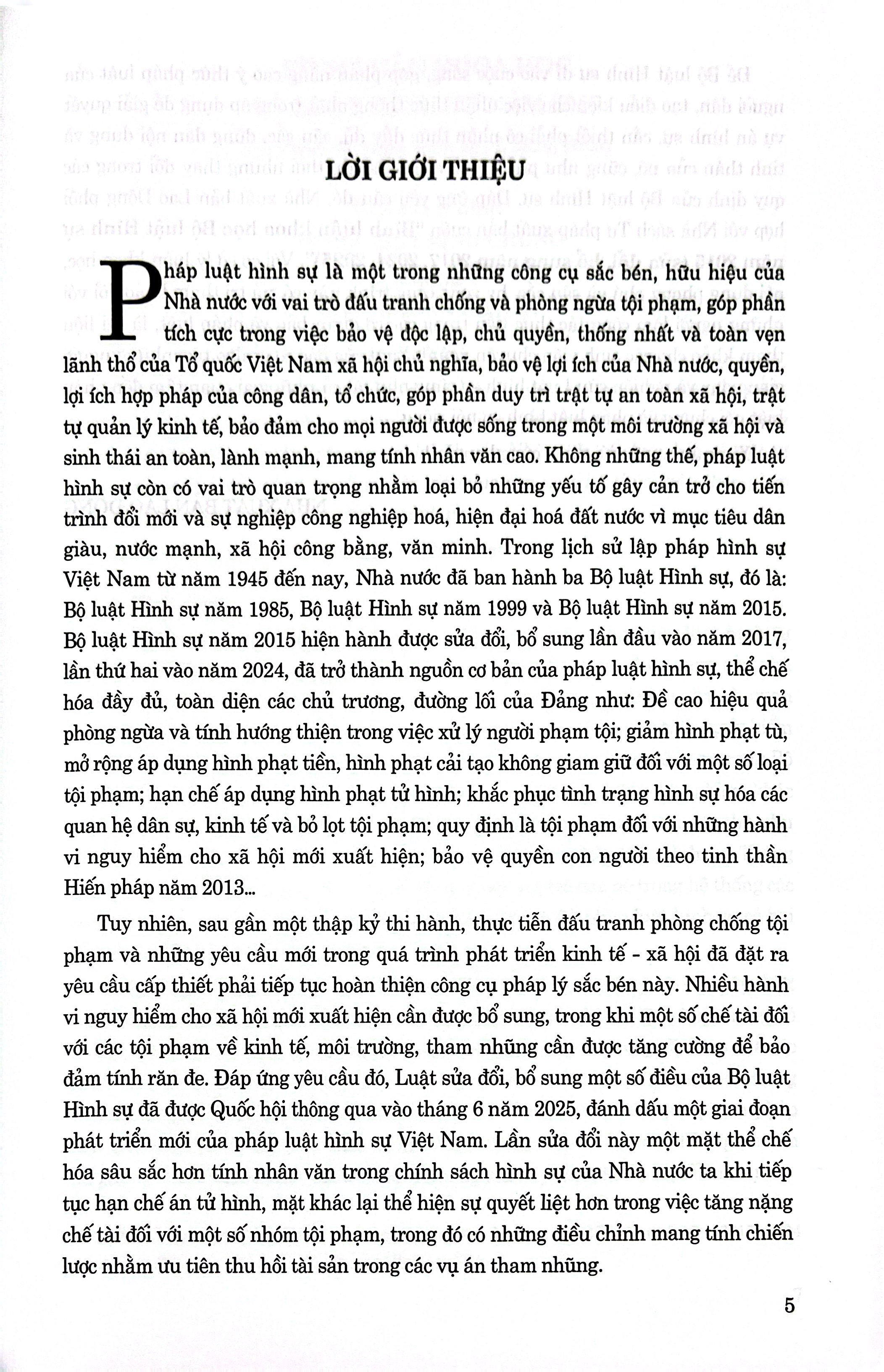 Bình Luận Khoa Học Bộ Luật Hình Sự Năm 2015 (Sửa Đổi, Bổ Sung Năm 2017, 2024, 2025)