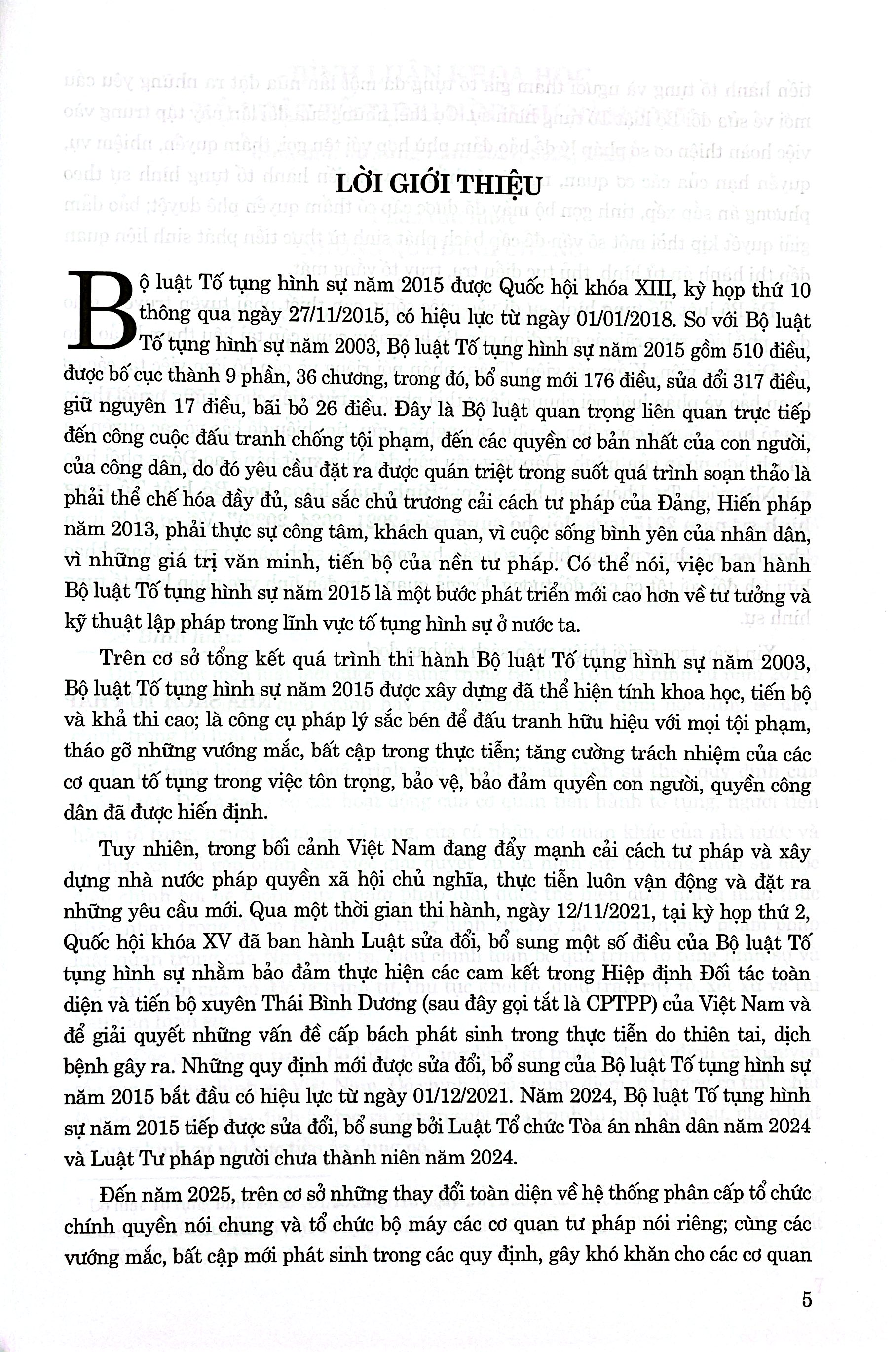 Bình Luận Khoa Học - Bộ Luật Tố Tụng Hình Sự Năm 2025 (Sửa Đổi, Bổ Sung Năm 2021, 2024, 2025)