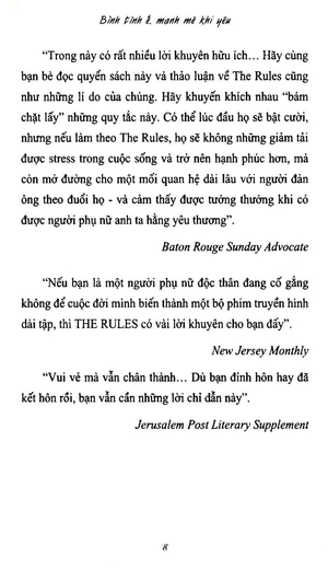 bình tĩnh khi ế, mạnh mẽ khi yêu - all the rules - tái bản