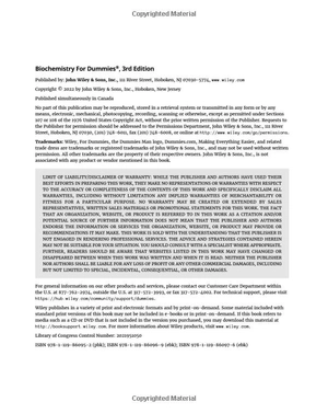 biochemistry for dummies 3rd edtion