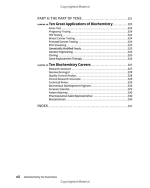 biochemistry for dummies 3rd edtion
