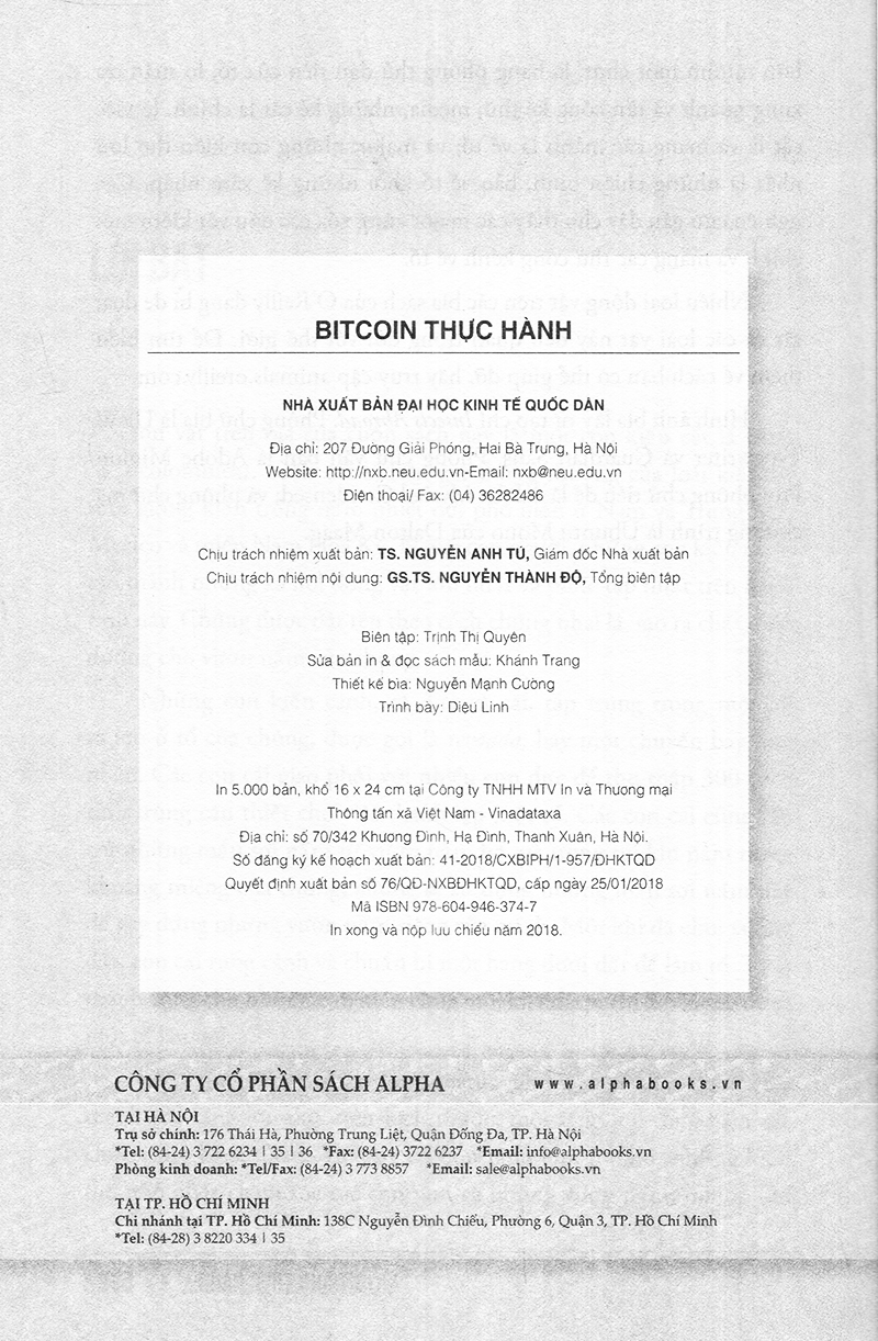 bitcoin thực hành - những khái niệm cơ bản và cách sử dụng đúng đồng tiền mã hóa (mastering bitcoin)