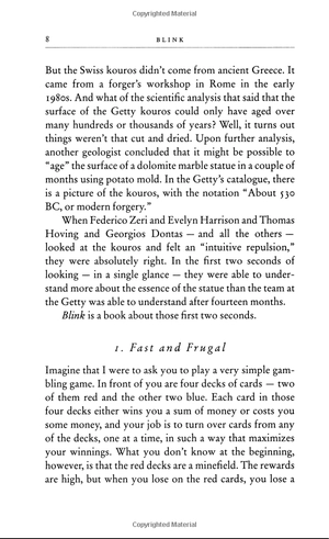 blink: the power of thinking without thinking