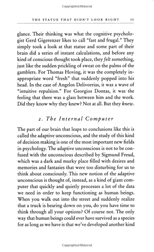 blink: the power of thinking without thinking