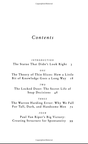 blink: the power of thinking without thinking