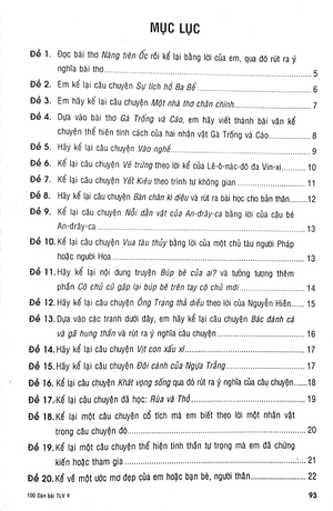 bộ 100 dàn bài chi tiết tập làm văn 4