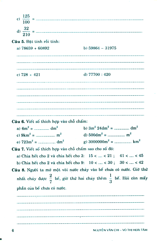 bộ 100 đề kiểm tra định kì toán 4 - tập 2 - có đáp án và lời giải (biên soạn theo chương trình gdpt mới)