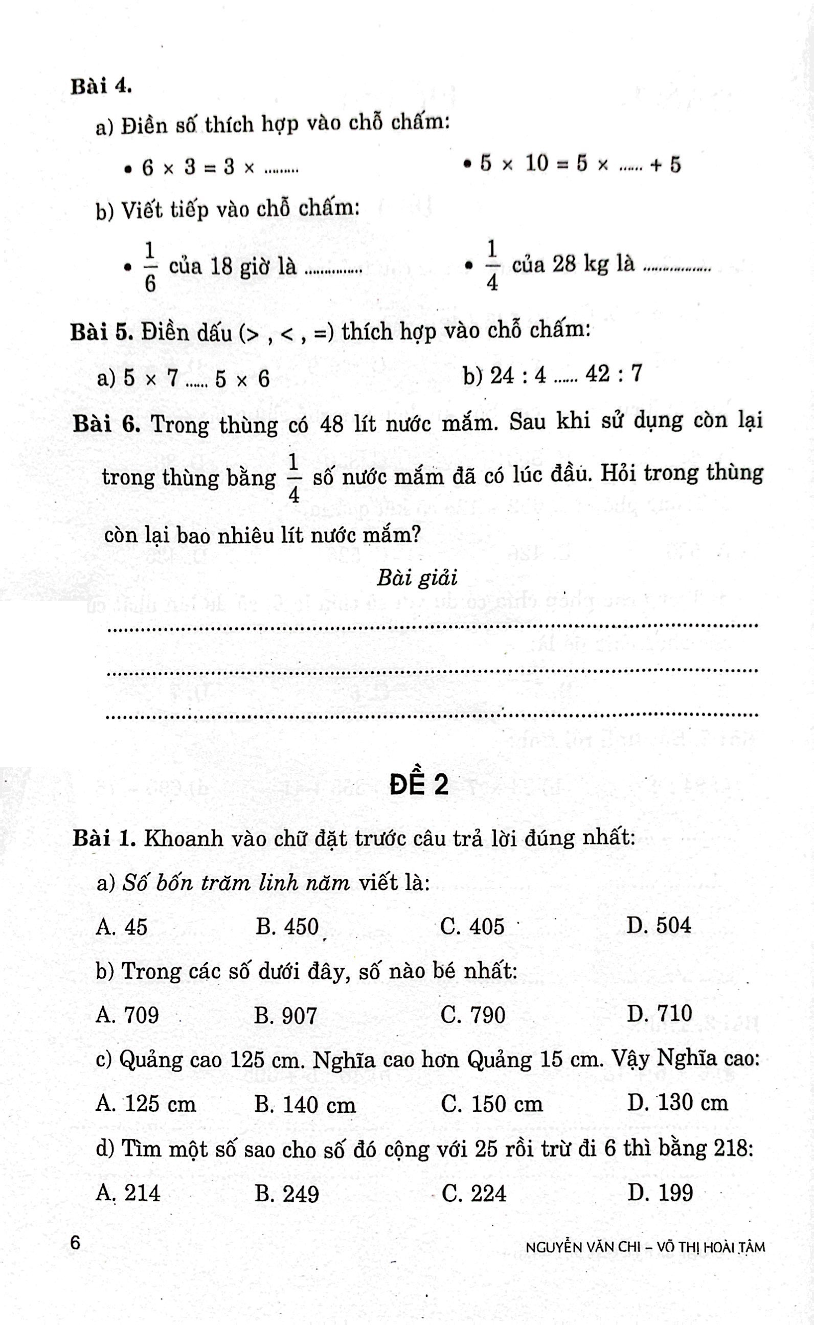 bộ 100 đề kiểm tra định kỳ toán 3 - tập một (biên soạn theo chương trình giáo dục phổ thông mới)