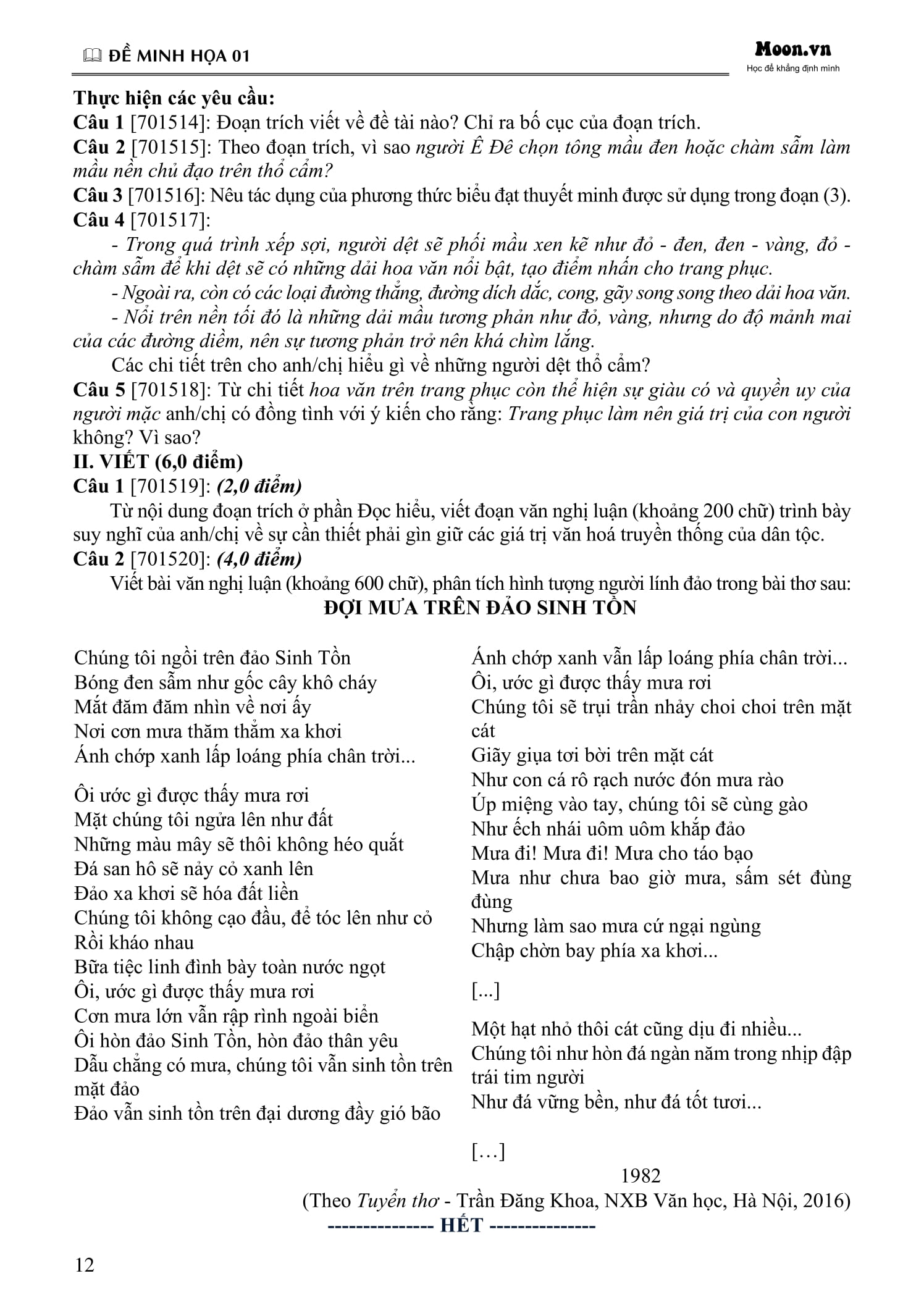 Bo
						
										
										100 De Minh Hoa Tot Nghiep THPT 2025 - Mon Ngu Van