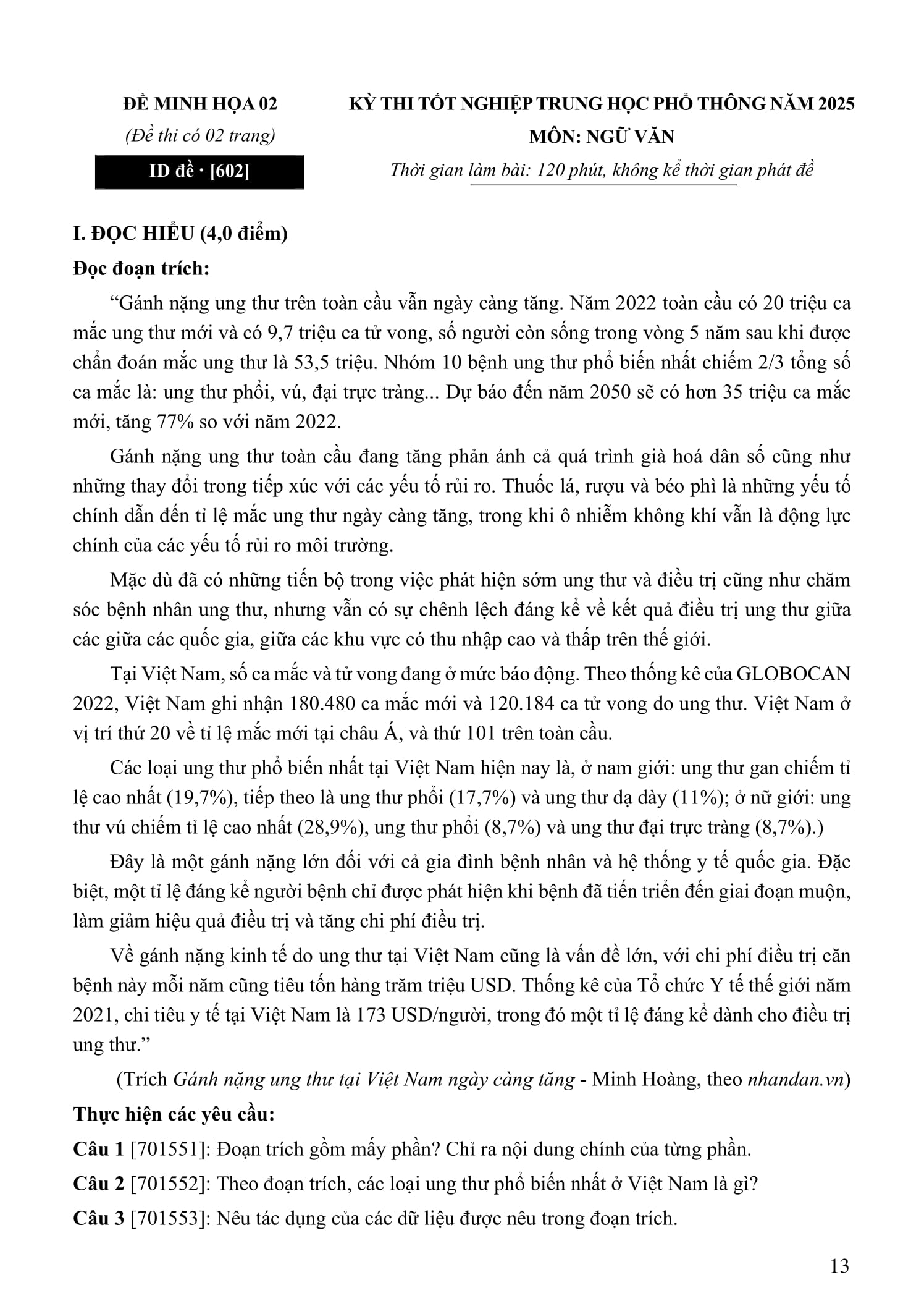 Bo
						
										
										100 De Minh Hoa Tot Nghiep THPT 2025 - Mon Ngu Van