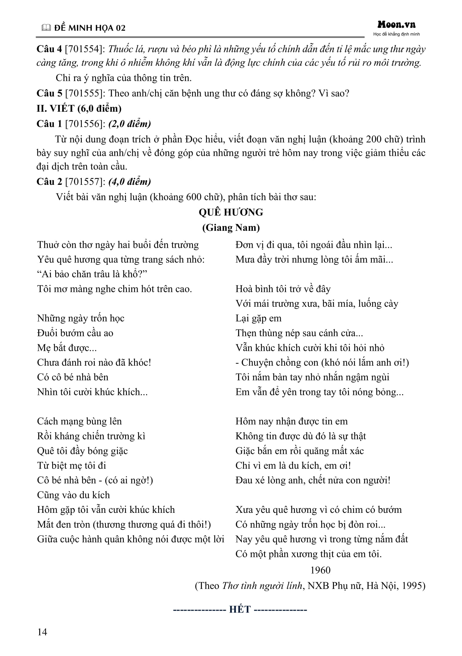 Bo
						
										
										100 De Minh Hoa Tot Nghiep THPT 2025 - Mon Ngu Van