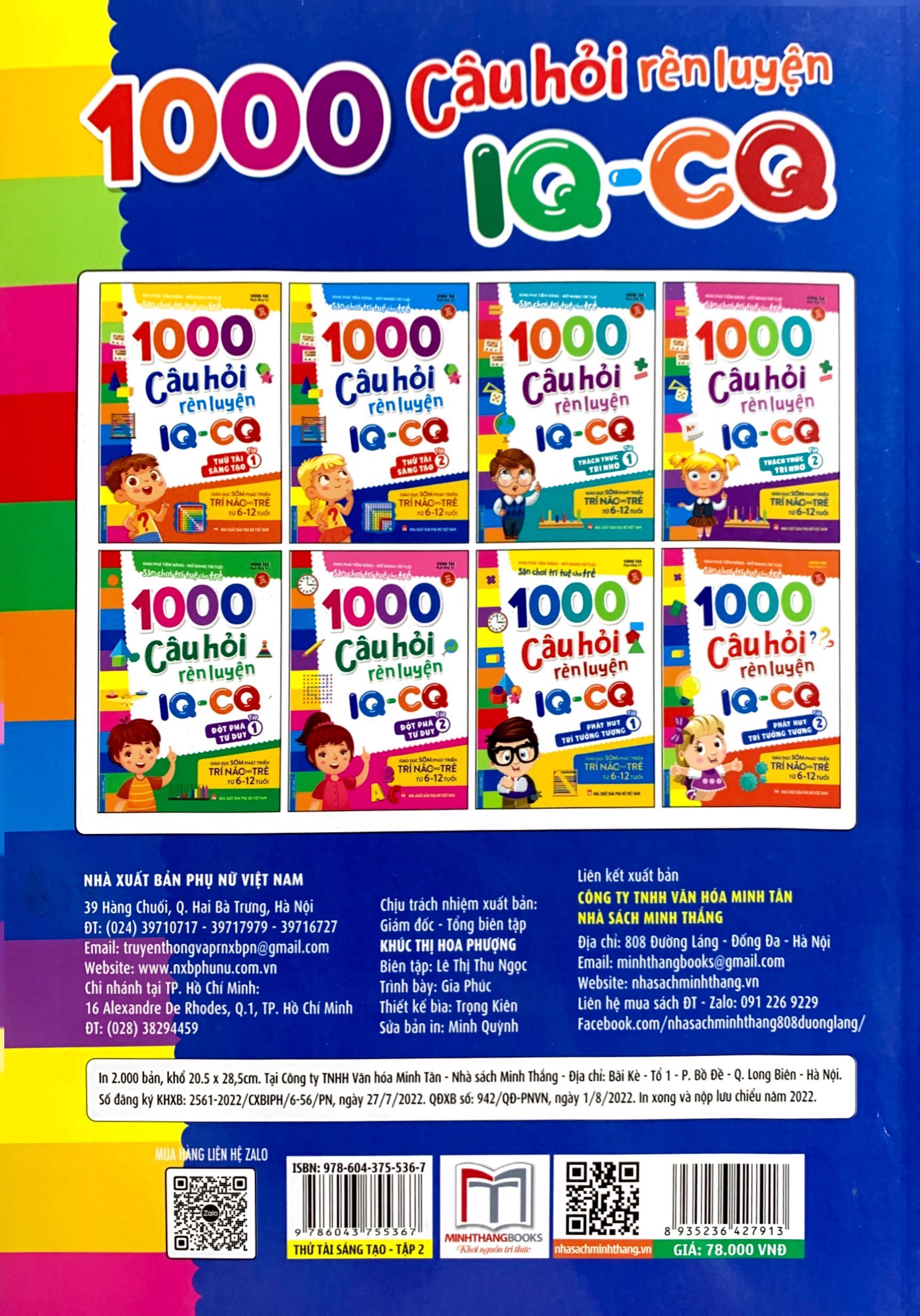 bộ 1000 câu hỏi rèn luyện iq - cq - thách thức sáng tạo - tập 2