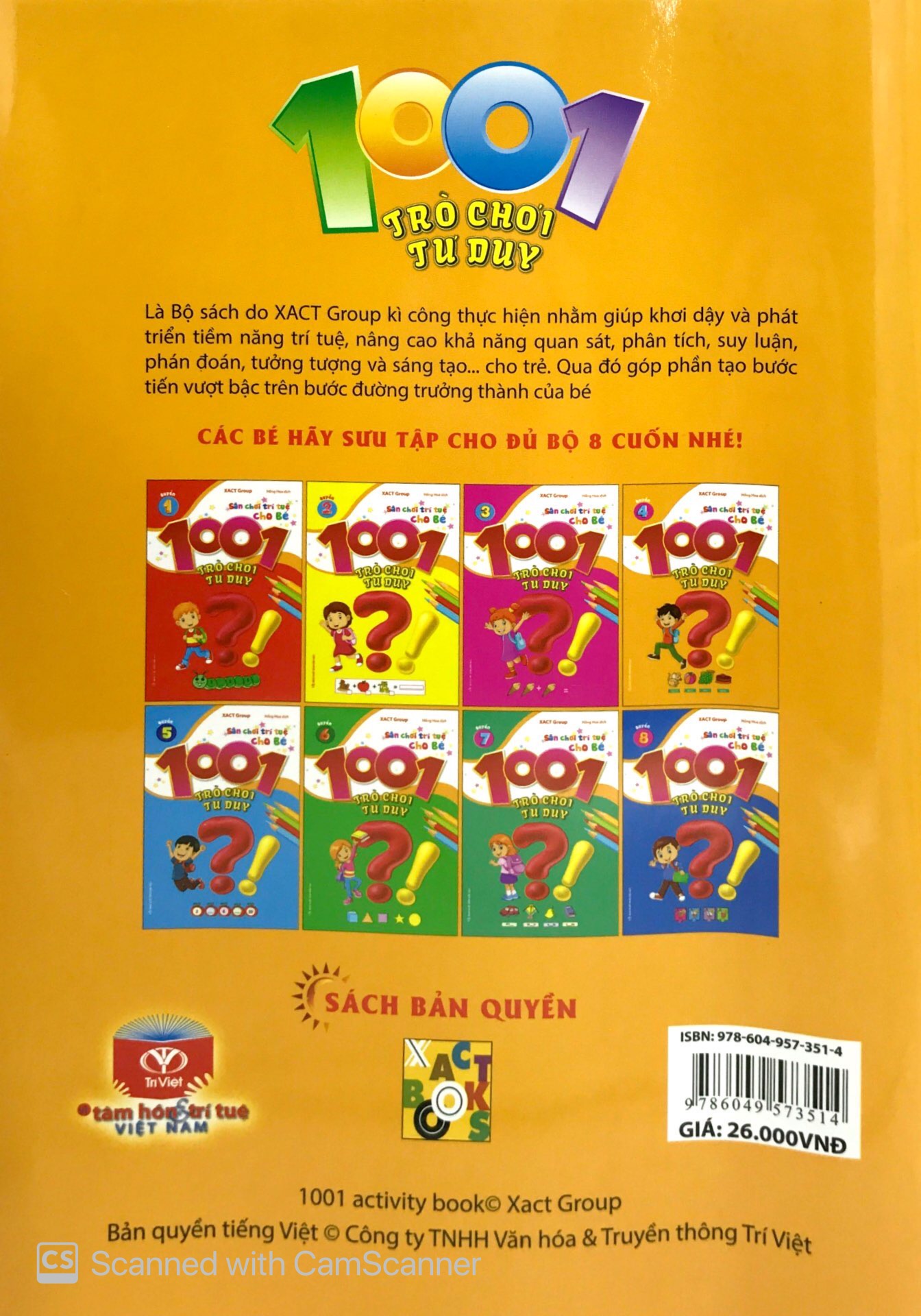 bộ 1001 trò chơi tư duy - quyển 4
