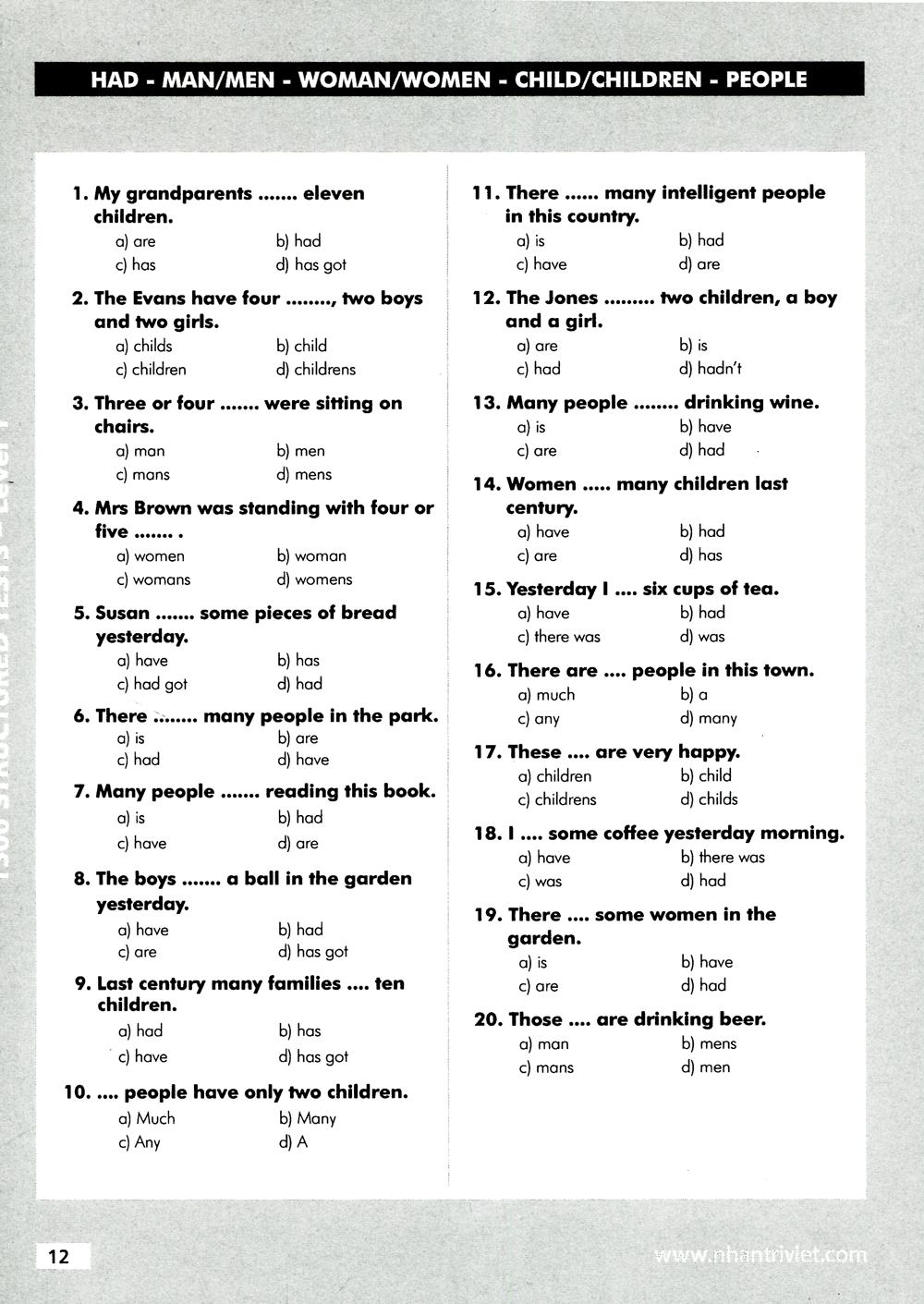 bộ 1500 structured tests level 1