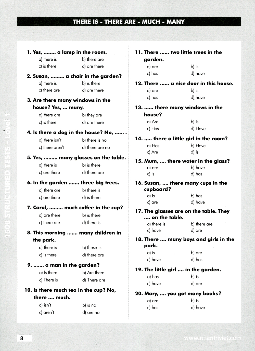 bộ 1500 structured tests level 1