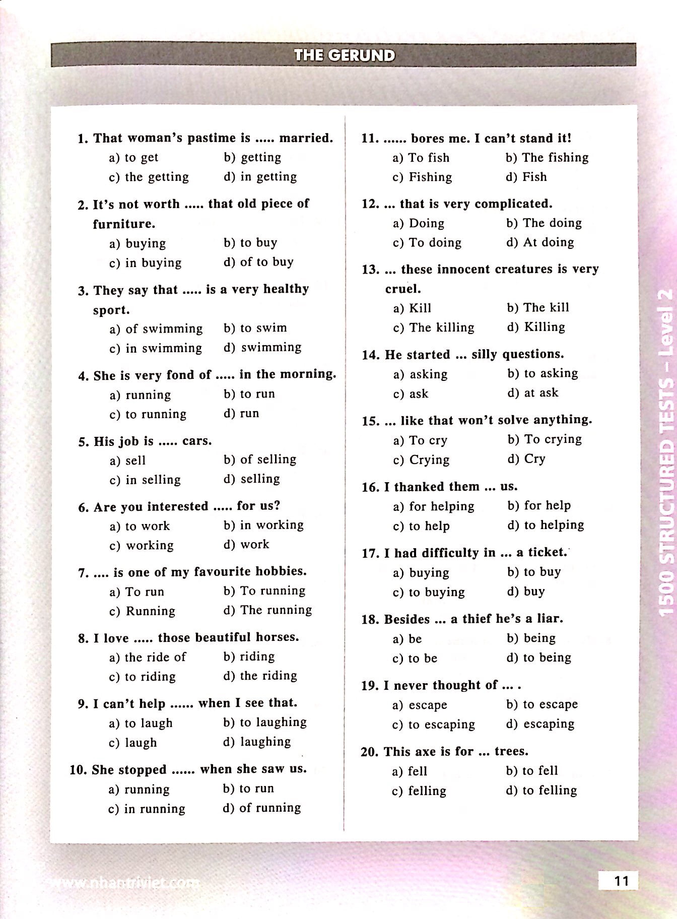 bộ 1500 structured tests level 2