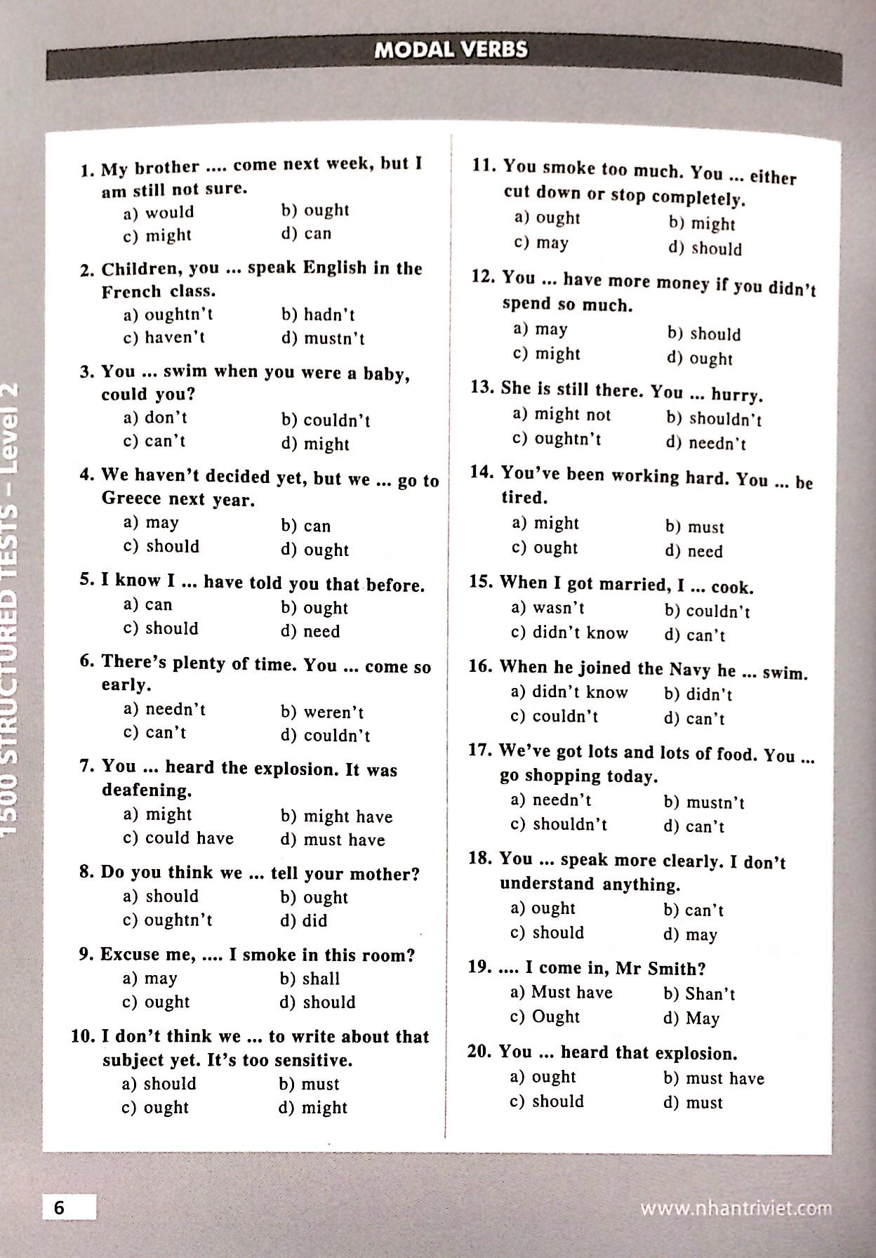 bộ 1500 structured tests level 2
