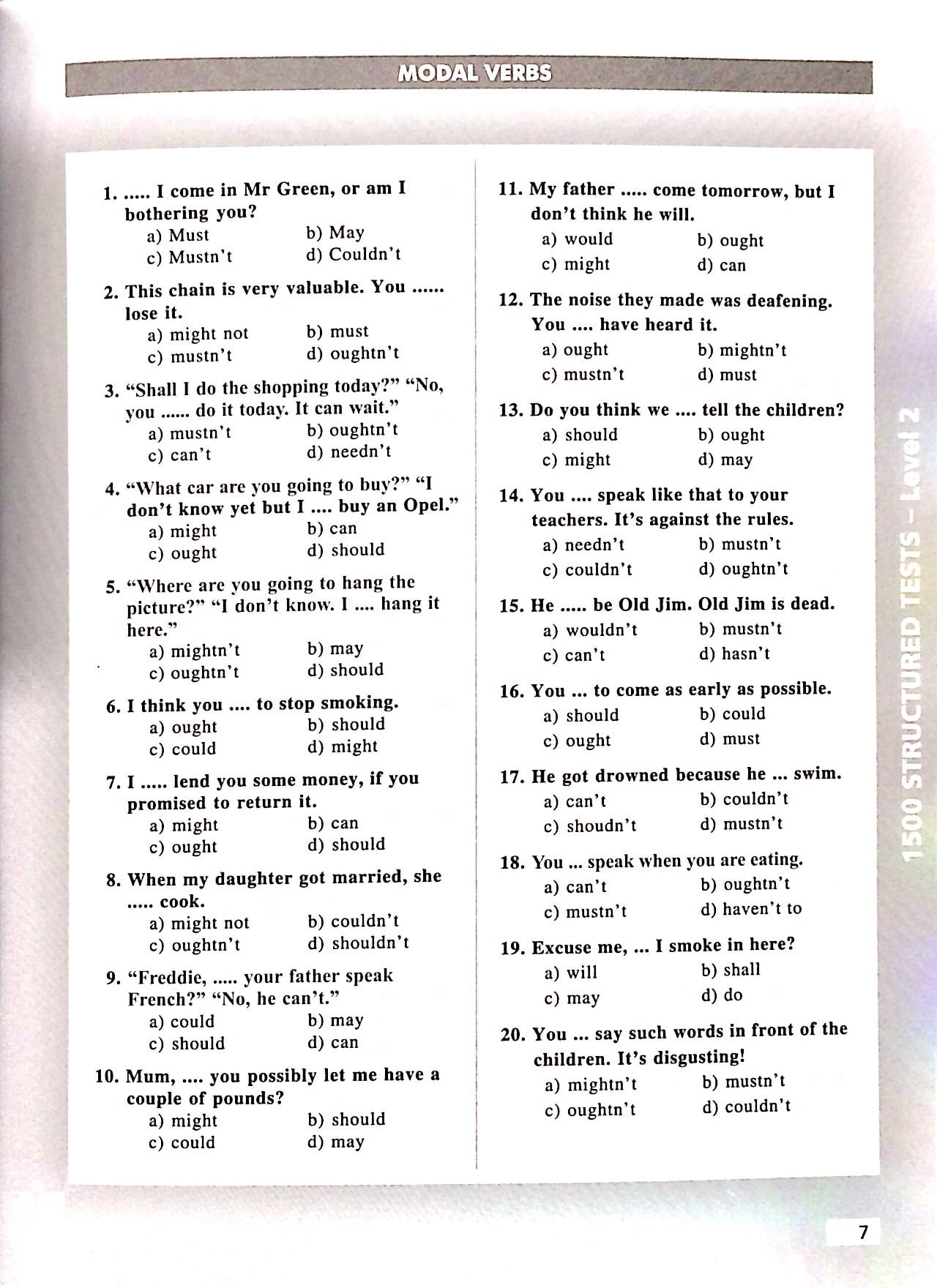 bộ 1500 structured tests level 2