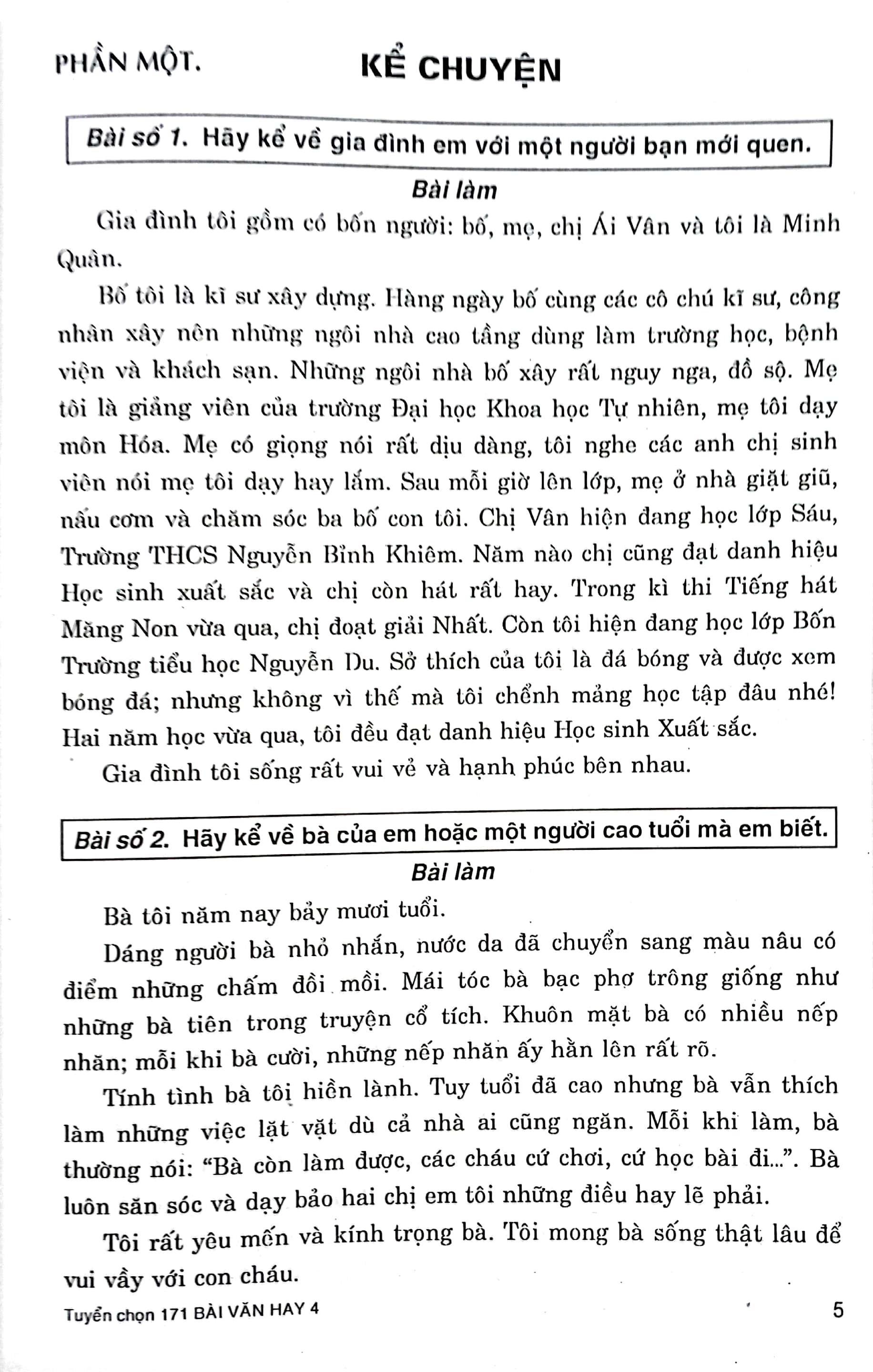 bộ 171 bài văn hay 4