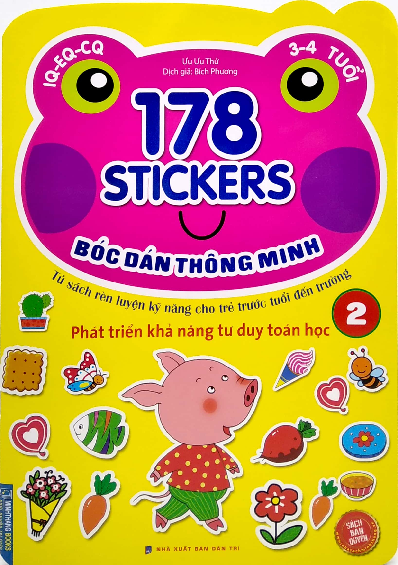 bộ 178 stickers - bóc dán thông minh phát triển khả năng tư duy toán học (3 - 4 tuổi) - tập 2