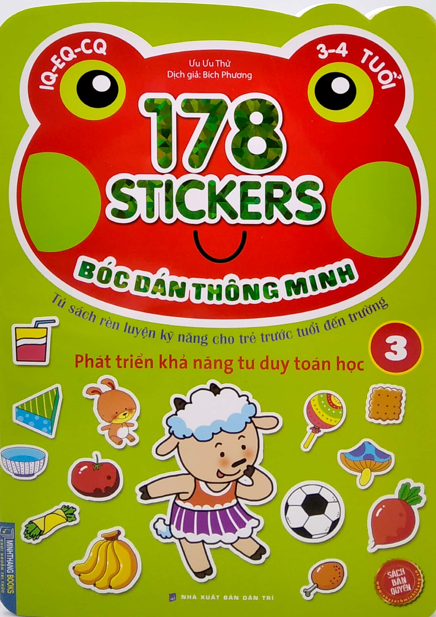 bộ 178 stickers - bóc dán thông minh phát triển khả năng tư duy toán học (3 - 4 tuổi) - tập 3