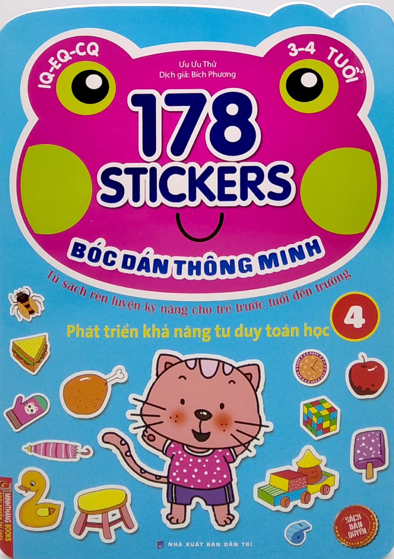 bộ 178 stickers - bóc dán thông minh phát triển khả năng tư duy toán học (3 - 4 tuổi) - tập 4