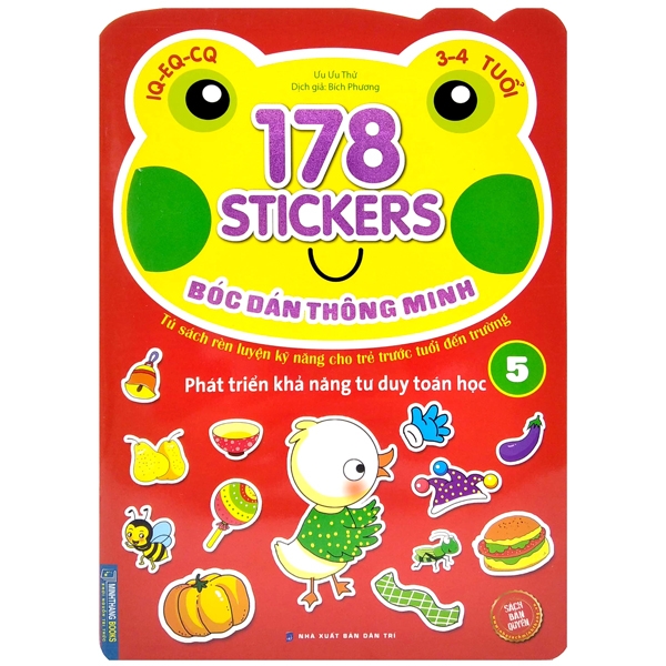 bộ 178 stickers - bóc dán thông minh phát triển khả năng tư duy toán học (3 - 4 tuổi) - tập 5