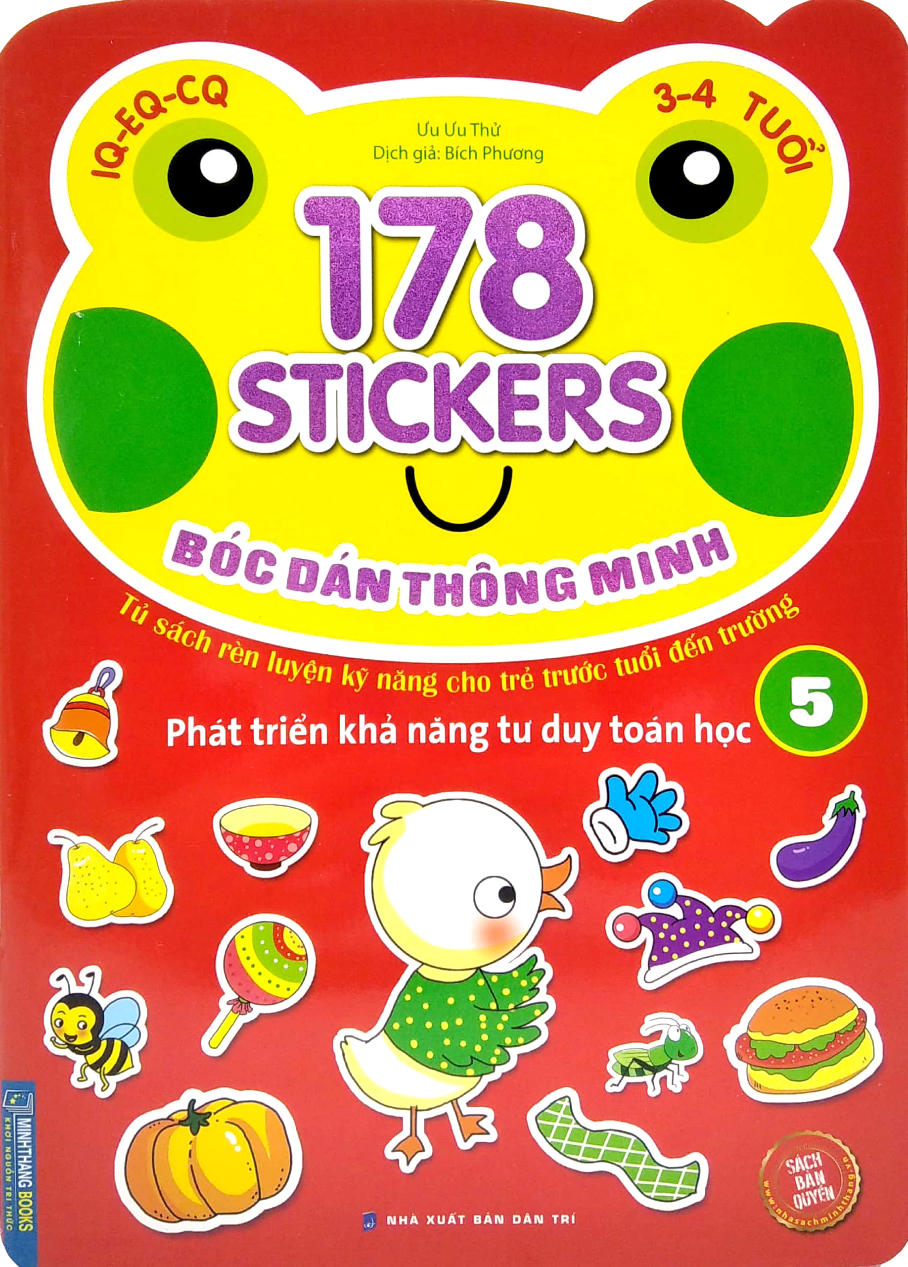 bộ 178 stickers - bóc dán thông minh phát triển khả năng tư duy toán học (3 - 4 tuổi) - tập 5
