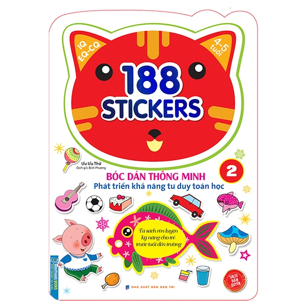 bộ 188 stickers - bóc dán thông minh phát triển khả năng tư duy toán học (4 - 5 tuổi) - tập 2
