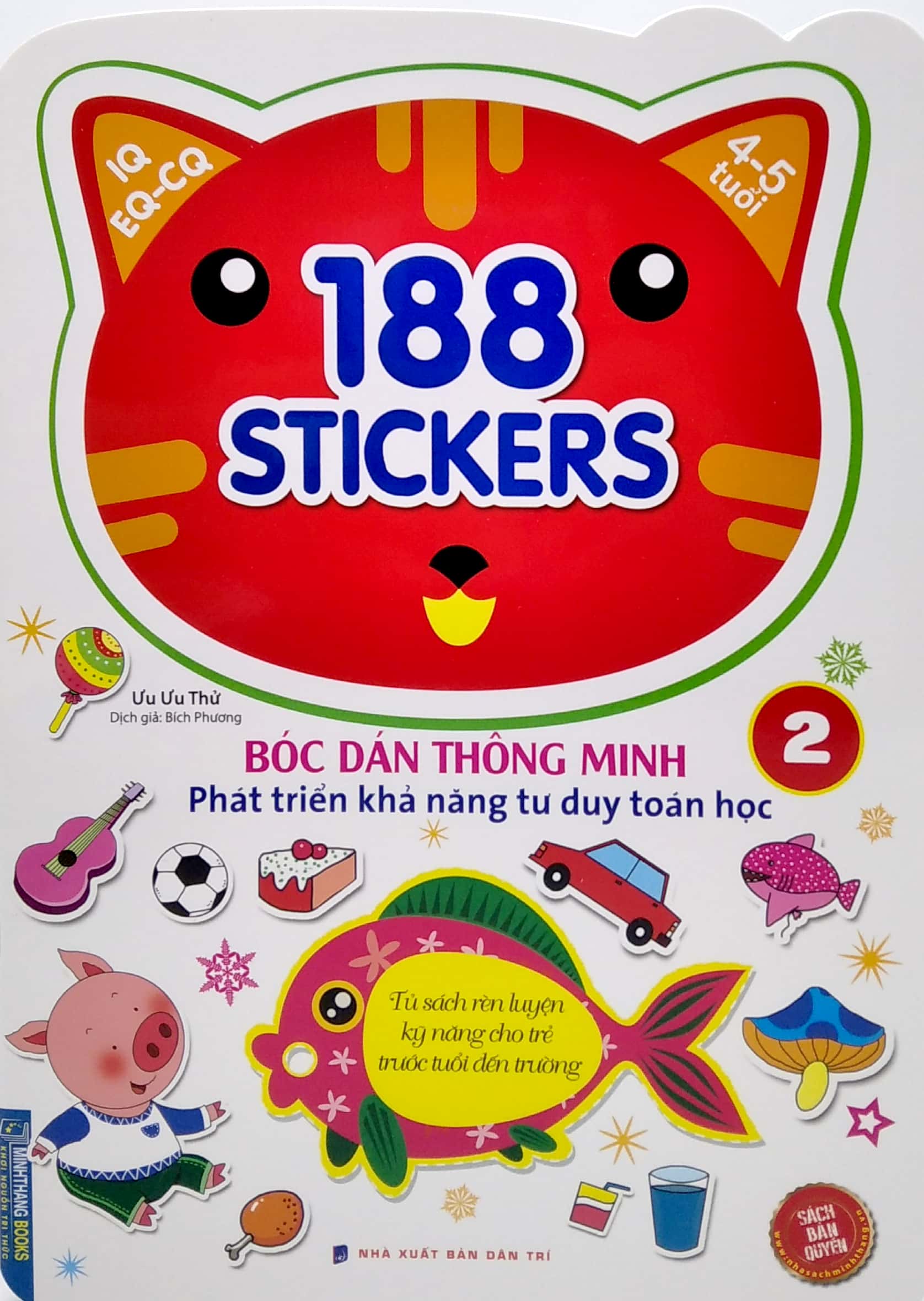 bộ 188 stickers - bóc dán thông minh phát triển khả năng tư duy toán học (4 - 5 tuổi) - tập 2