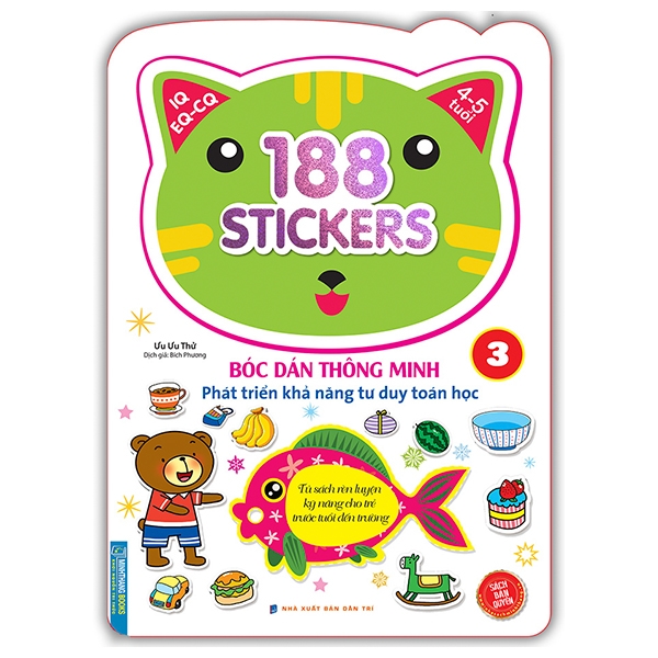bộ 188 stickers - bóc dán thông minh phát triển khả năng tư duy toán học (4 - 5 tuổi) - tập 3