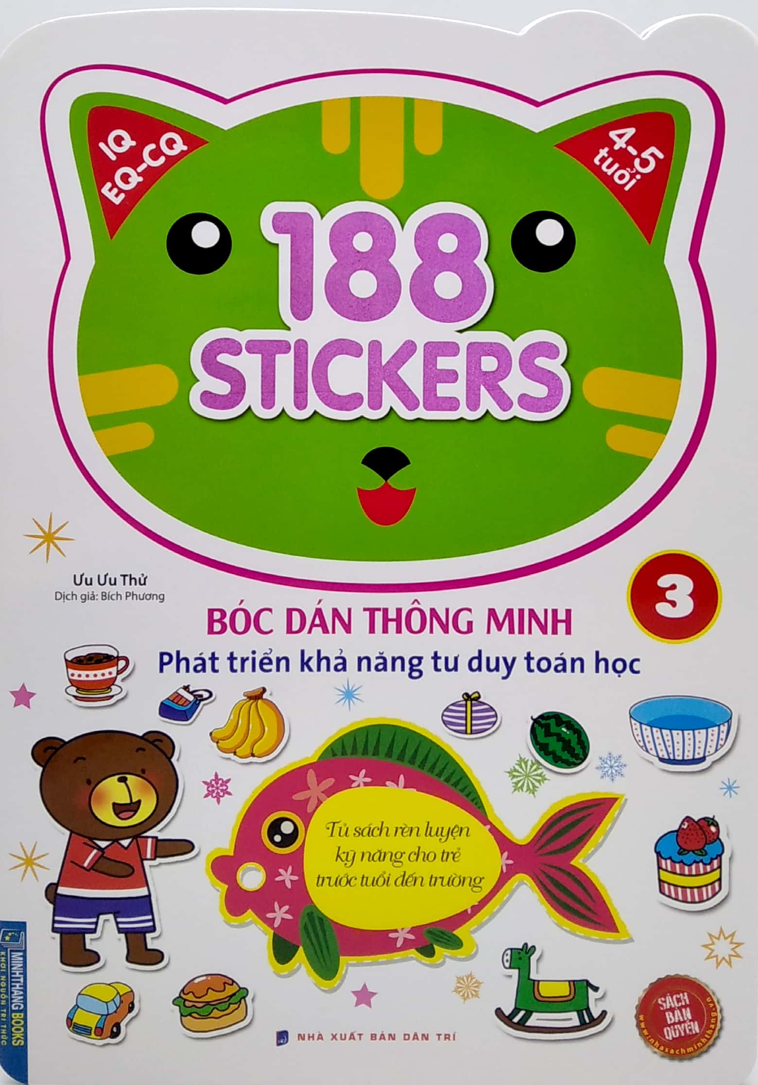 bộ 188 stickers - bóc dán thông minh phát triển khả năng tư duy toán học (4 - 5 tuổi) - tập 3