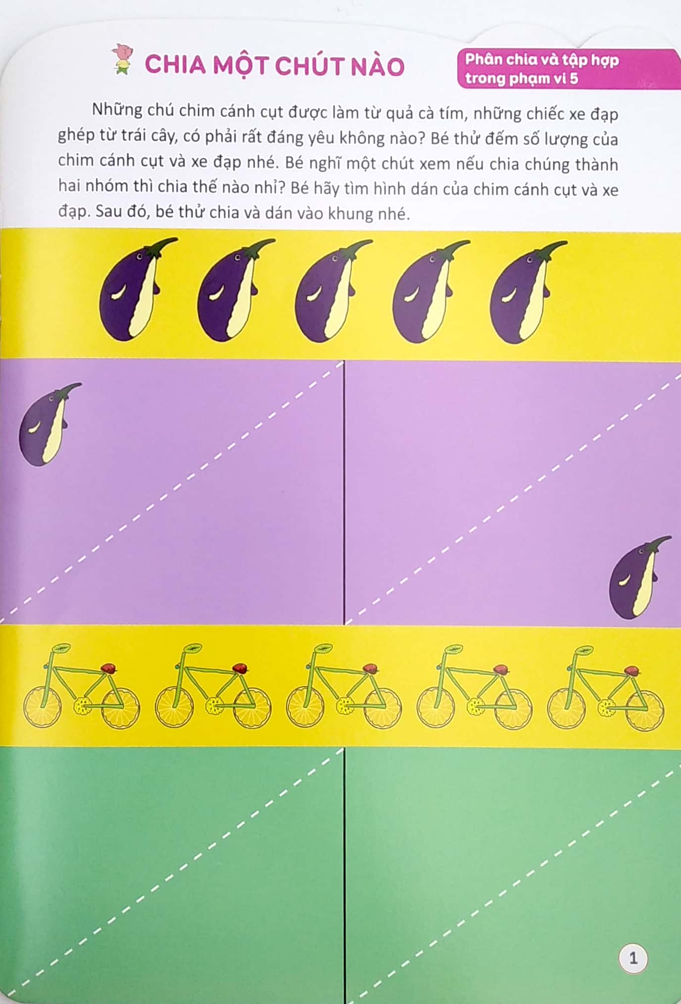 bộ 198 sticker - bóc dán hình thông minh phát triển khả năng tư duy toán học iq eq cq (5-6 tuổi) - quyển 1