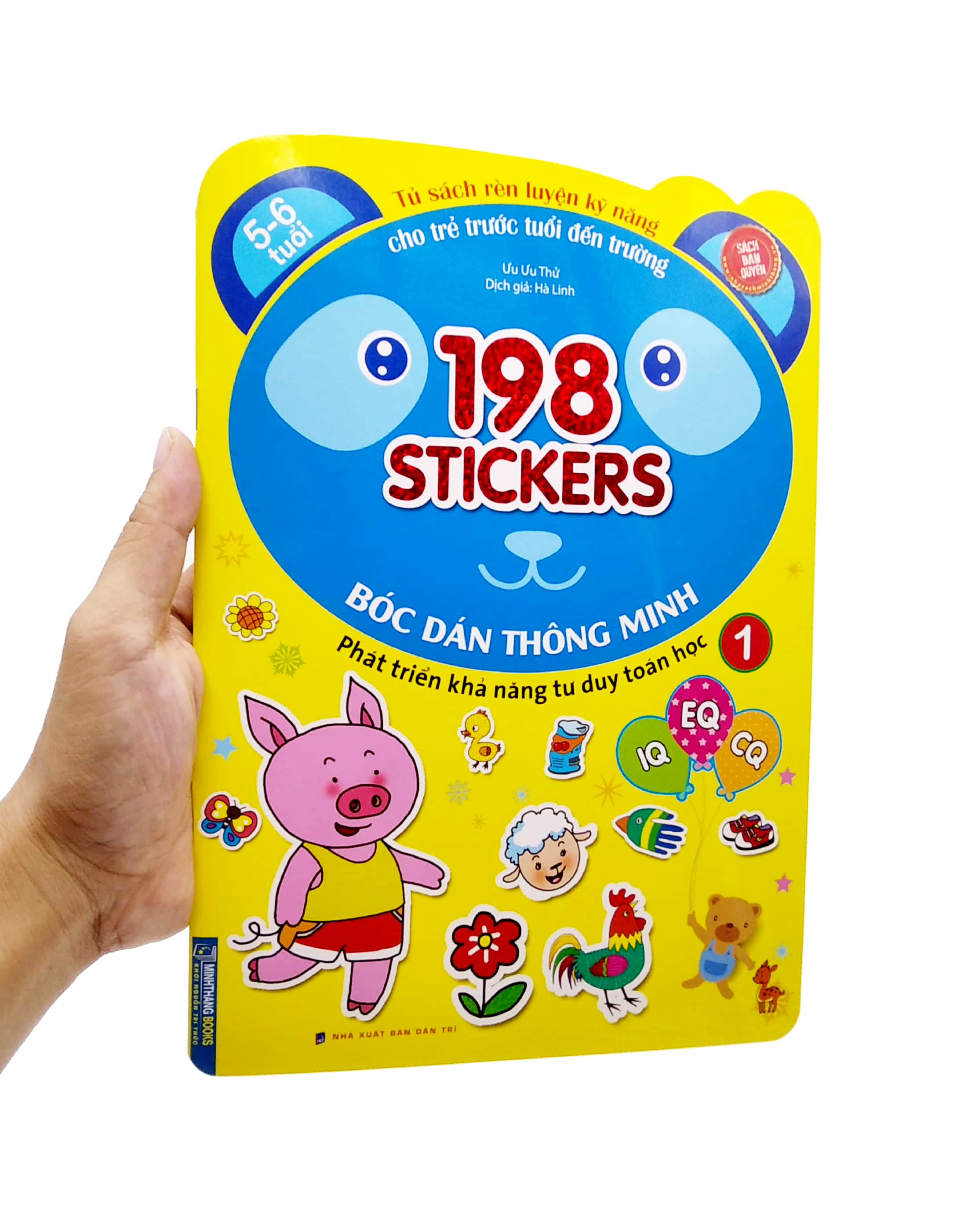 bộ 198 sticker - bóc dán hình thông minh phát triển khả năng tư duy toán học iq eq cq (5-6 tuổi) - quyển 1