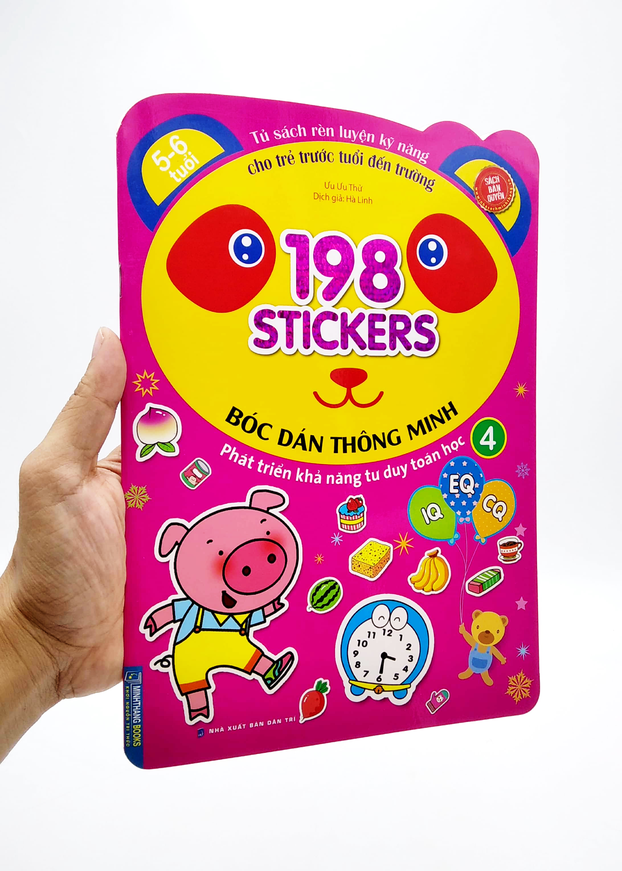 bộ 198 sticker - bóc dán hình thông minh phát triển khả năng tư duy toán học iq eq cq (5-6 tuổi) - quyển 4