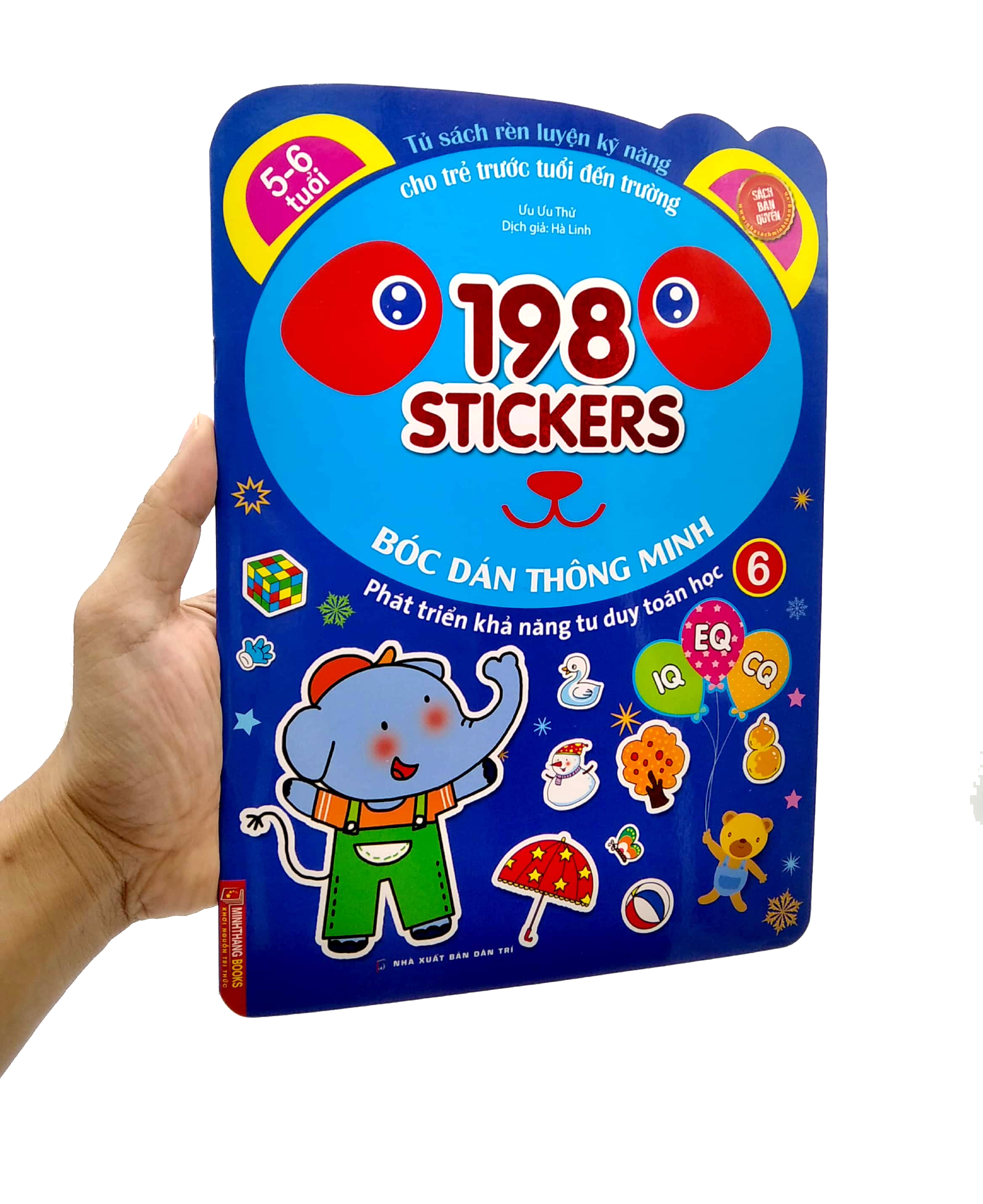 bộ 198 sticker - bóc dán hình thông minh phát triển khả năng tư duy toán học iq eq cq (5-6 tuổi) - quyển 6