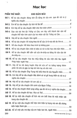bộ 199 dàn bài và bài văn hay 4