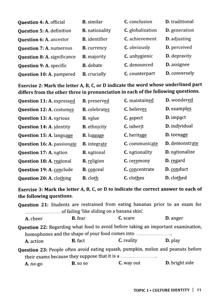 bộ 30 chủ đề từ vựng tiếng anh (tập 1)