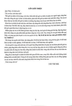 bộ 30 đề thi thử học sinh giỏi khoa học tự nhiên 6 (theo chương trình giáo dục phổ thông mới)