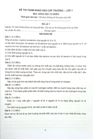 bộ 30 đề thi thử học sinh giỏi khoa học tự nhiên 7 (theo chương trình giáo dục phổ thông mới)