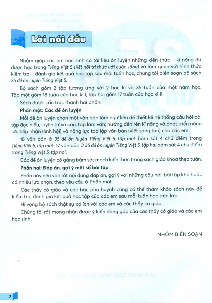 Bo
						
										
										35 De On Luyen Tieng Viet 5 - Tap 1 (Ket Noi)