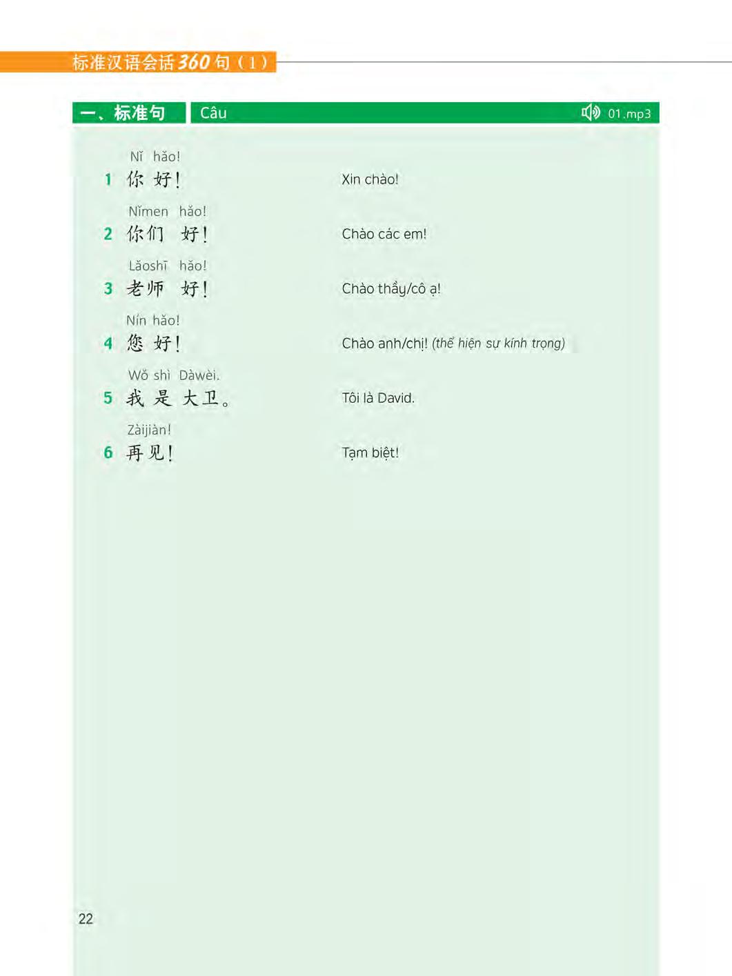 bộ 360 câu đàm thoại tiếng trung quốc - tập 1 (kèm dvd)