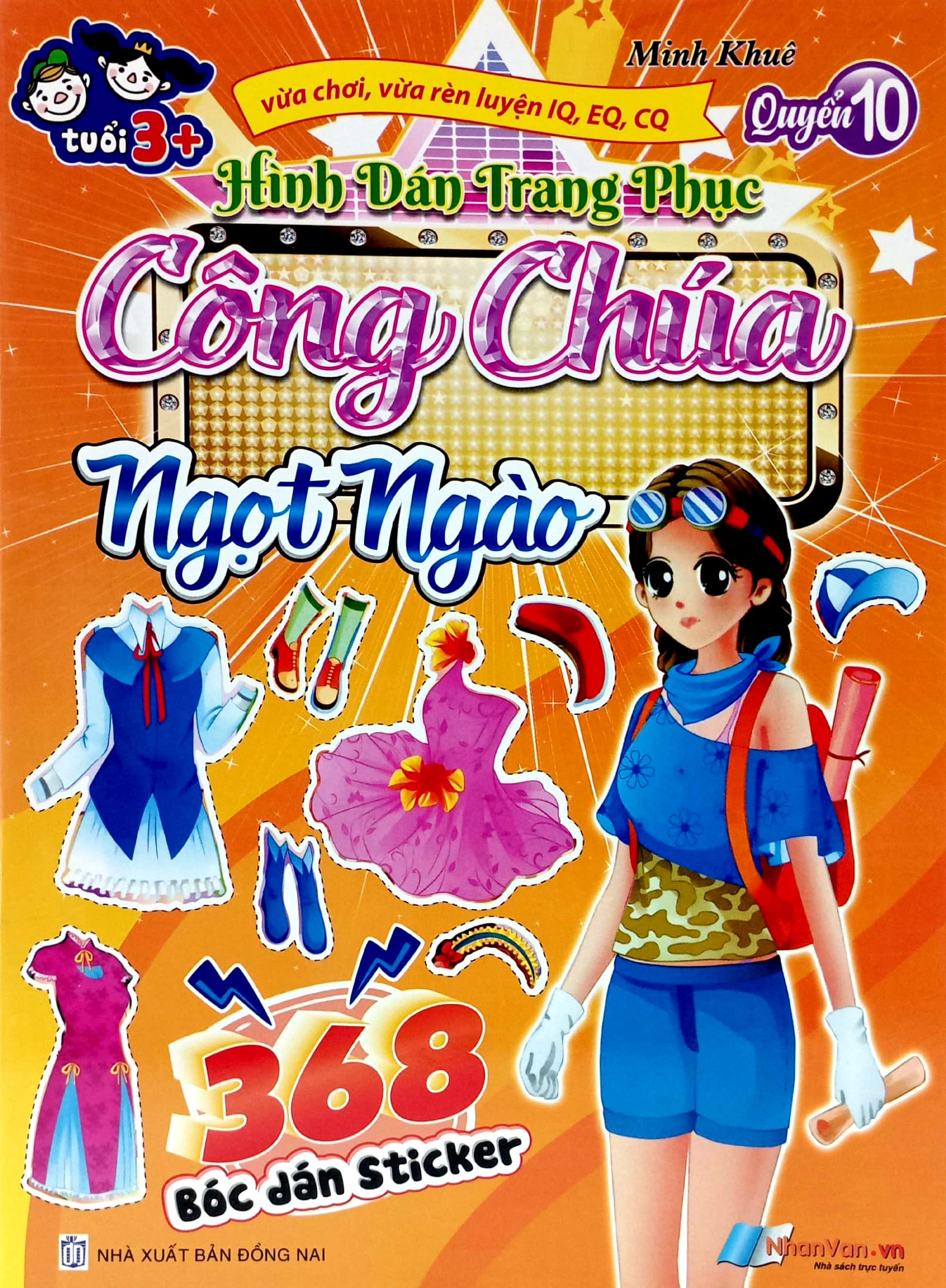 bộ 368 bóc dán sticker - hình dán trang phục công chúa - quyển 10 - ngọt ngào