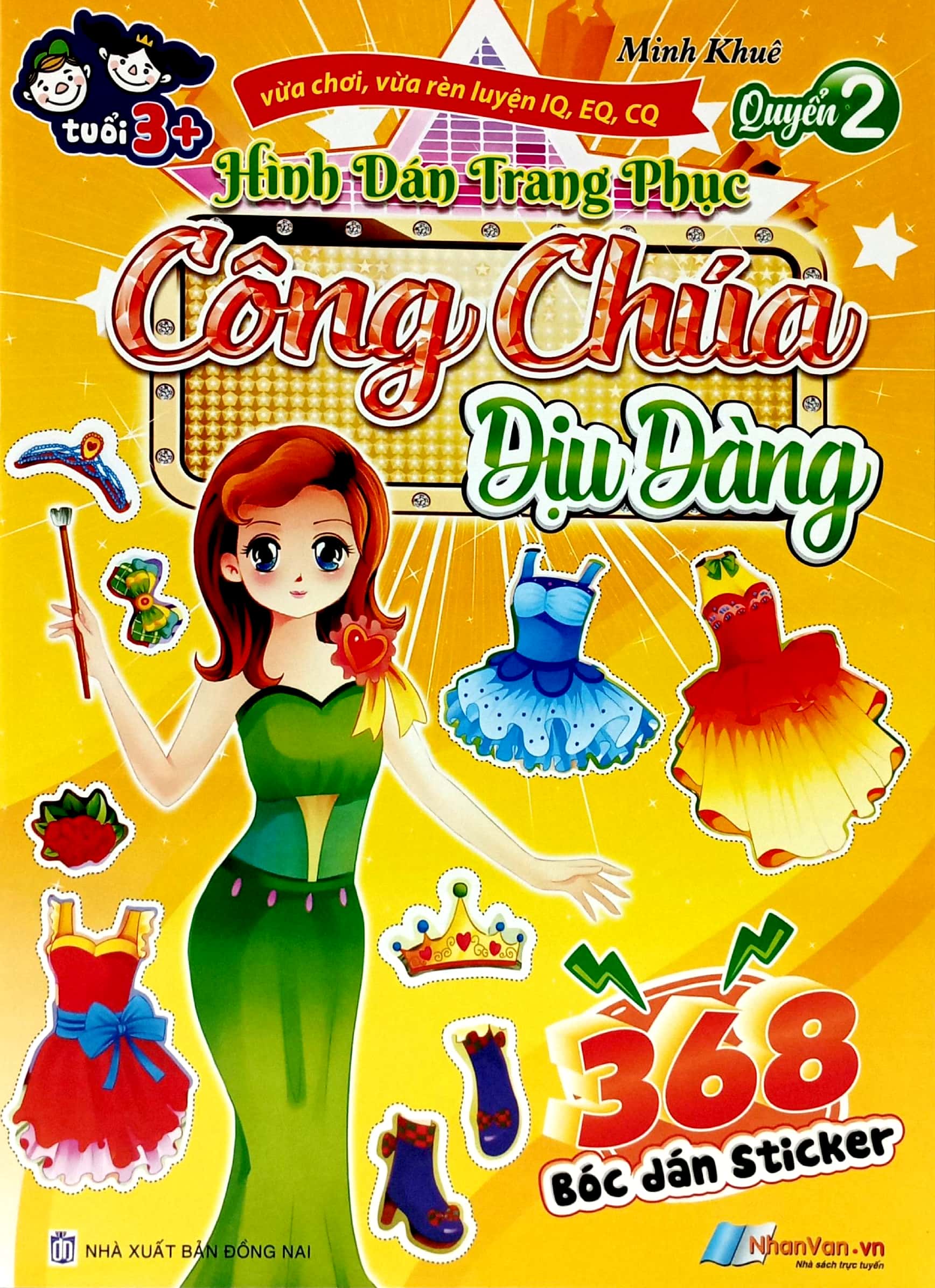 bộ 368 bóc dán sticker - hình dán trang phục công chúa - quyển 2 - dịu dàng