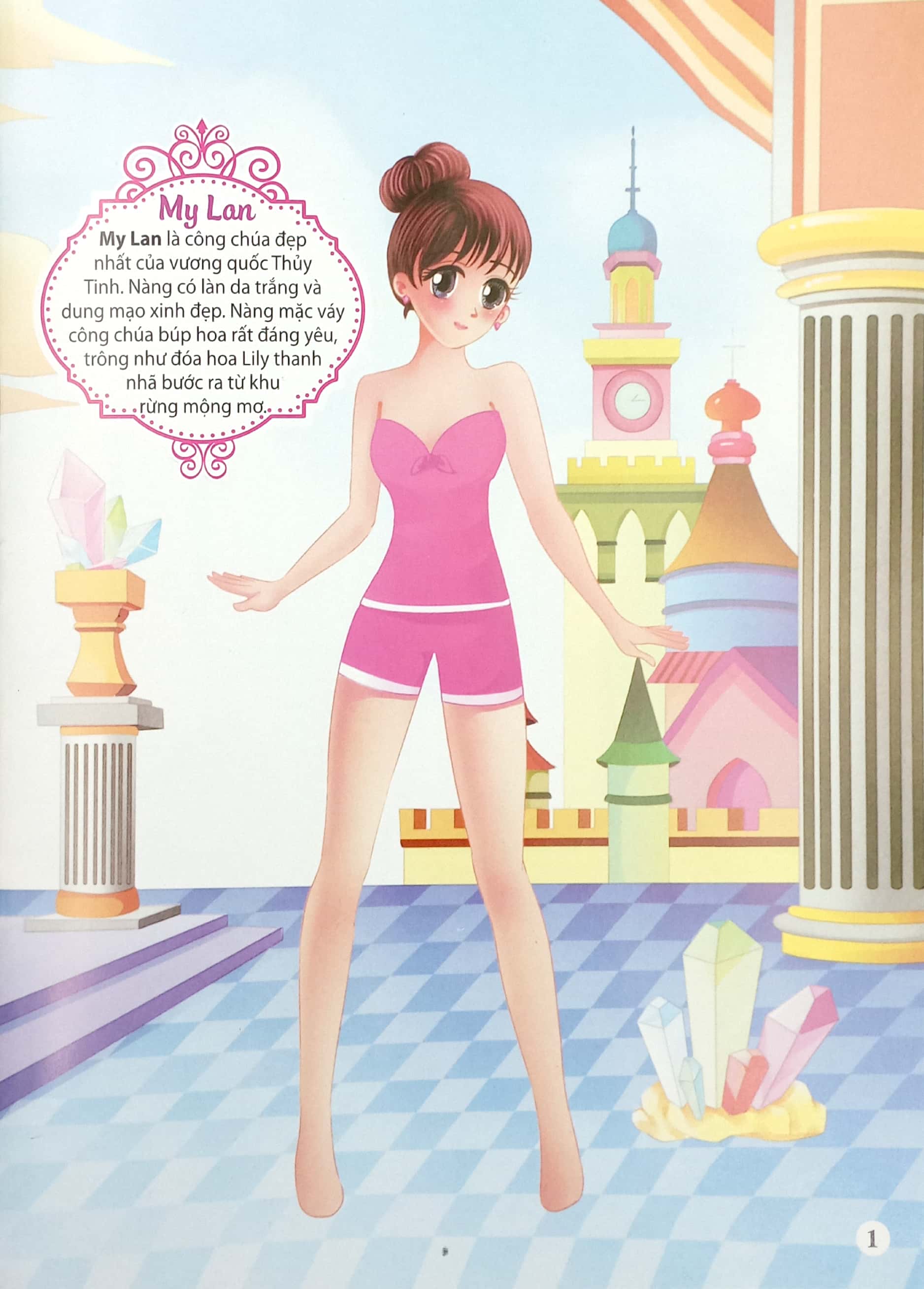 bộ 368 bóc dán sticker - hình dán trang phục công chúa - quyển 5 - mộng mơ