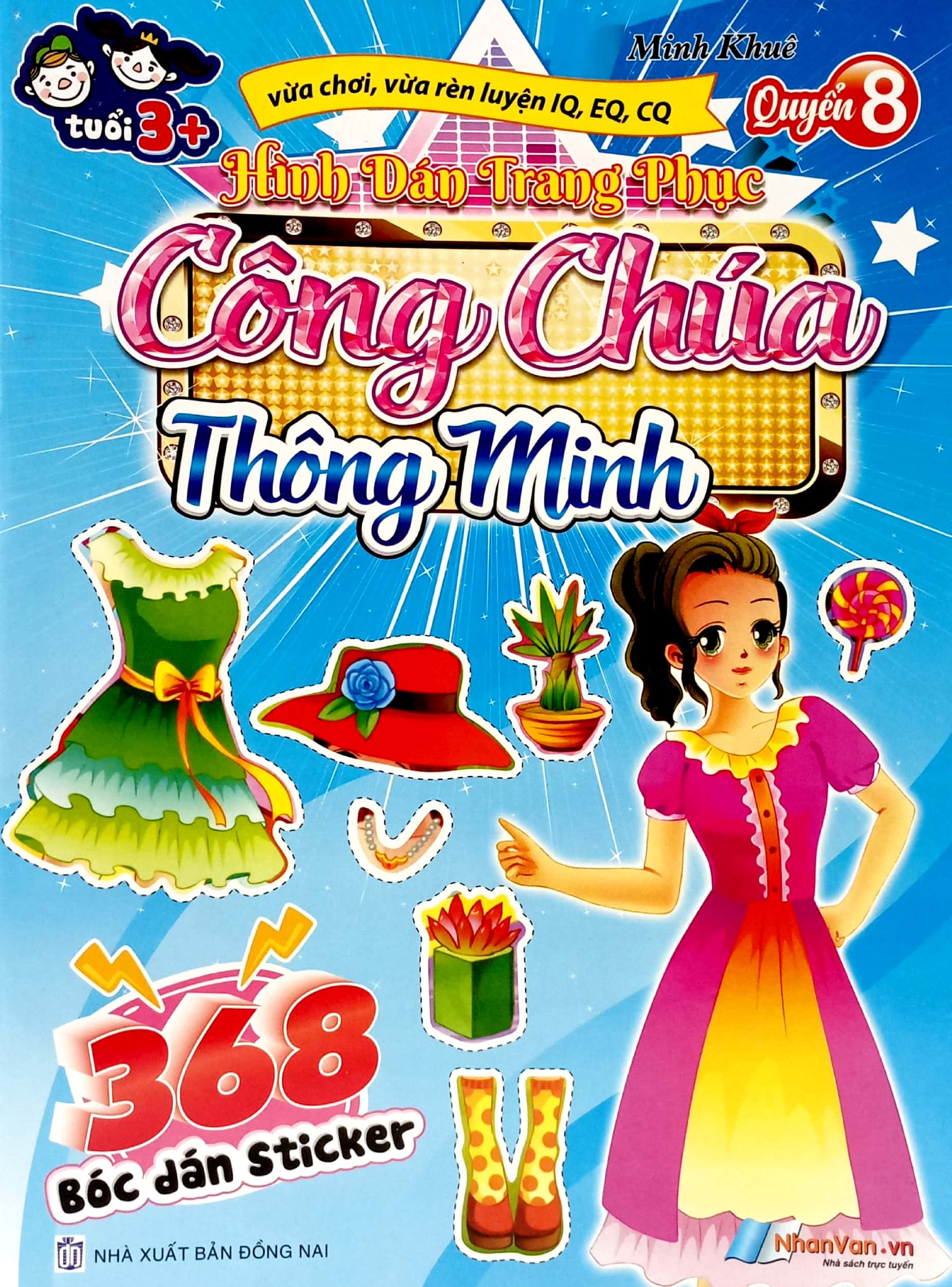 bộ 368 bóc dán sticker - hình dán trang phục công chúa - quyển 8 - thông minh