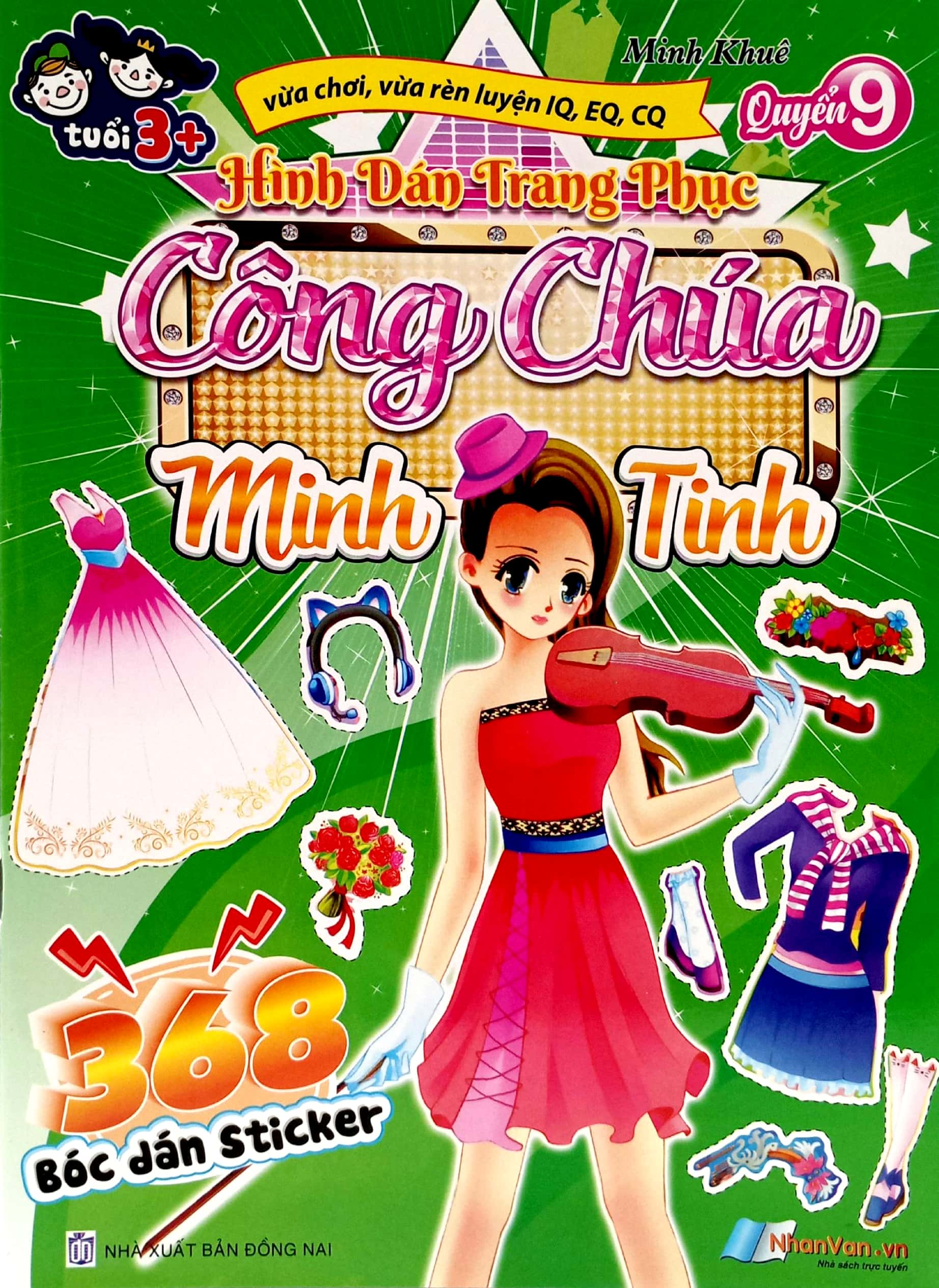 bộ 368 bóc dán sticker - hình dán trang phục công chúa - quyển 9 - minh tinh